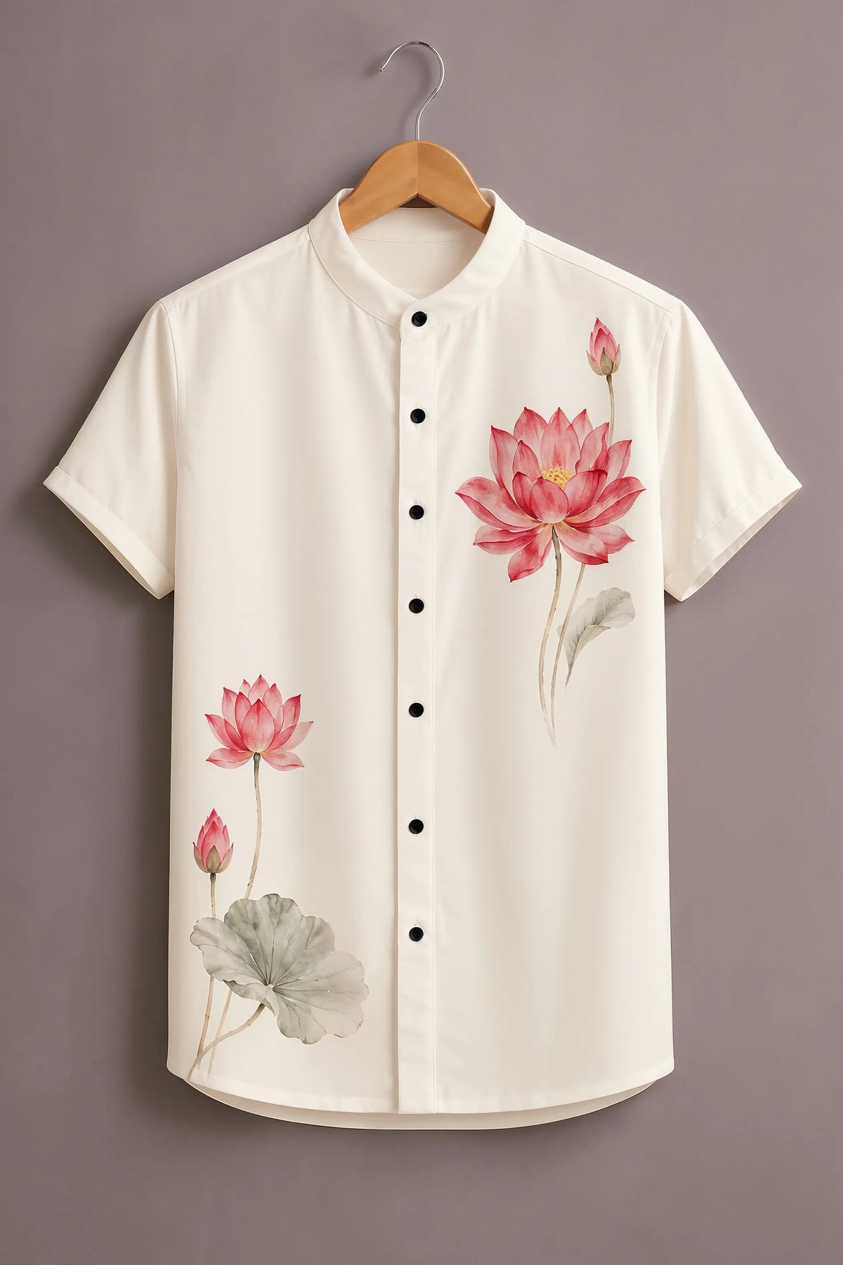 Floral Lotus Canvas Shirt