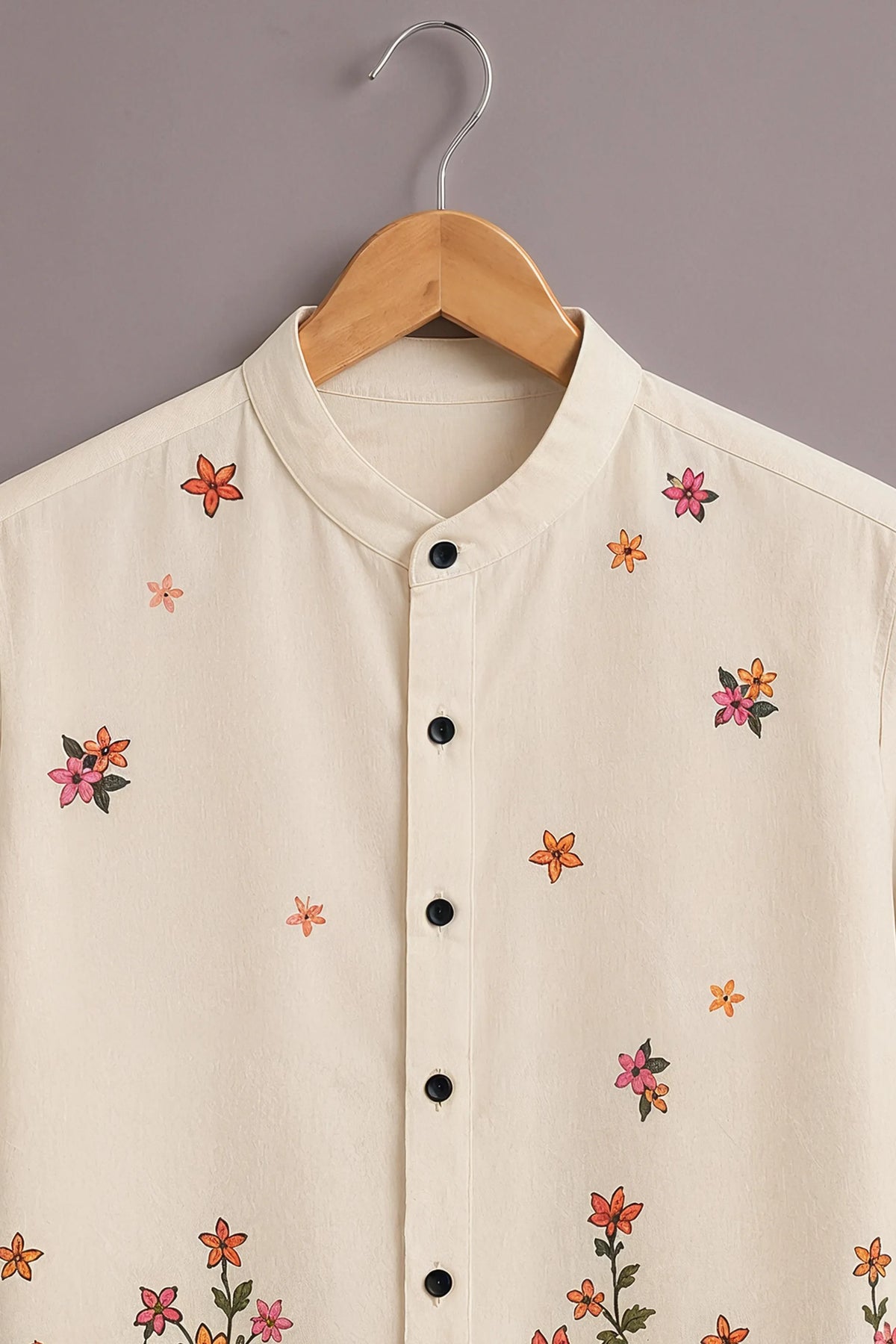 Men's Cream Wildflower Bloom Shirt