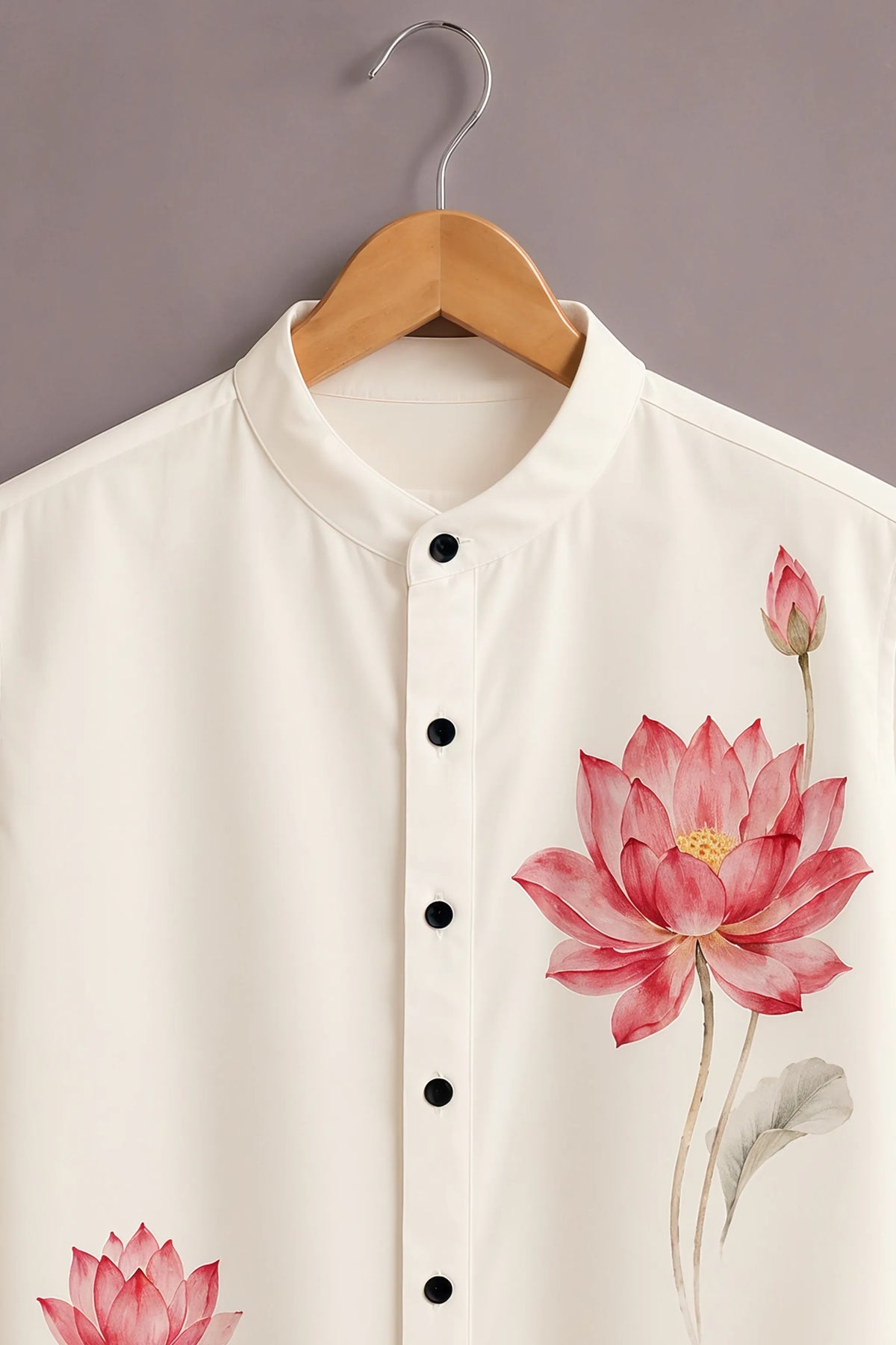 Floral Lotus Canvas Shirt
