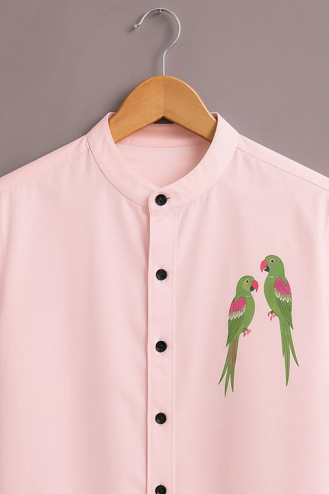 Men's Pink Parrot Heritage Art Shirt