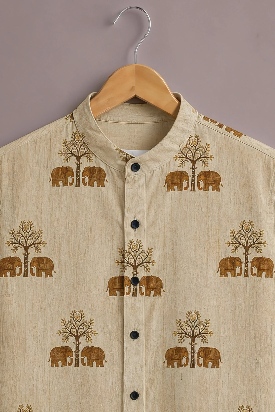 Beige Tribal Elephant Shirt