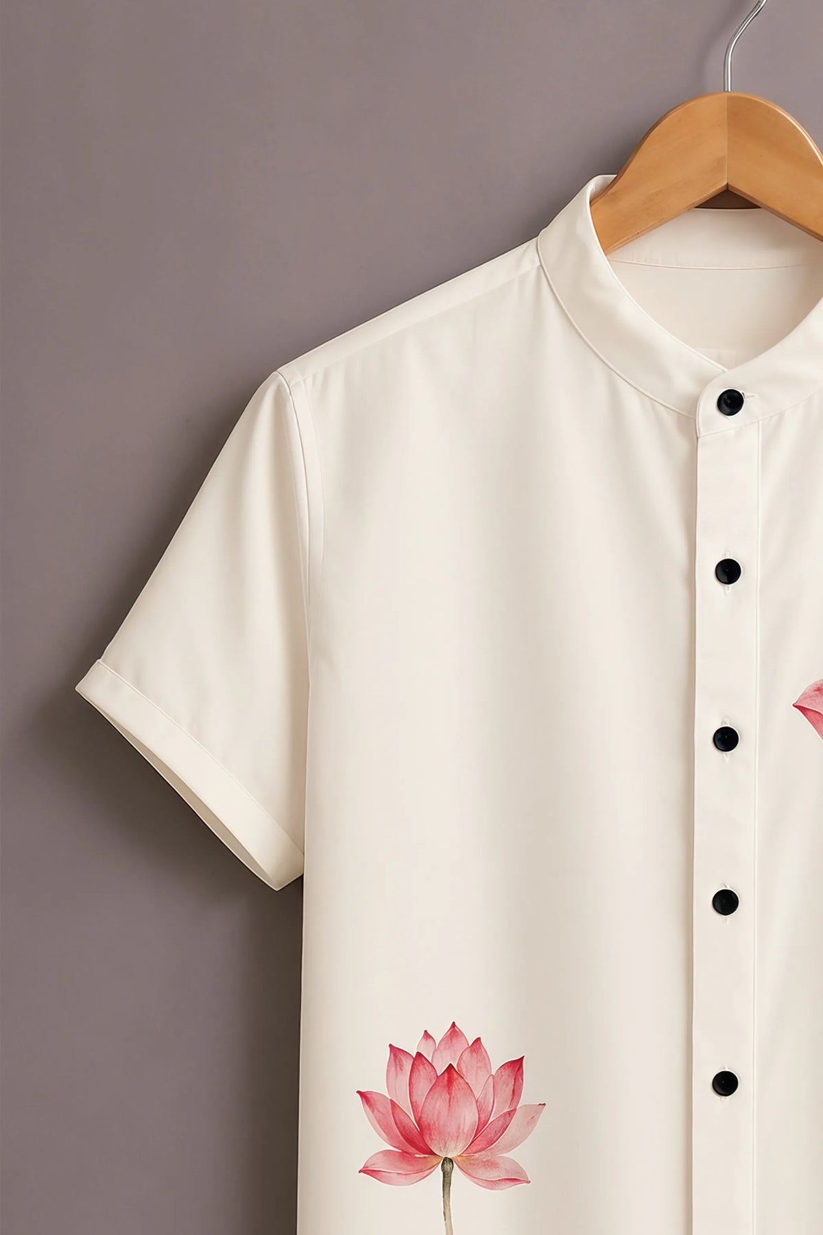 Floral Lotus Canvas Shirt