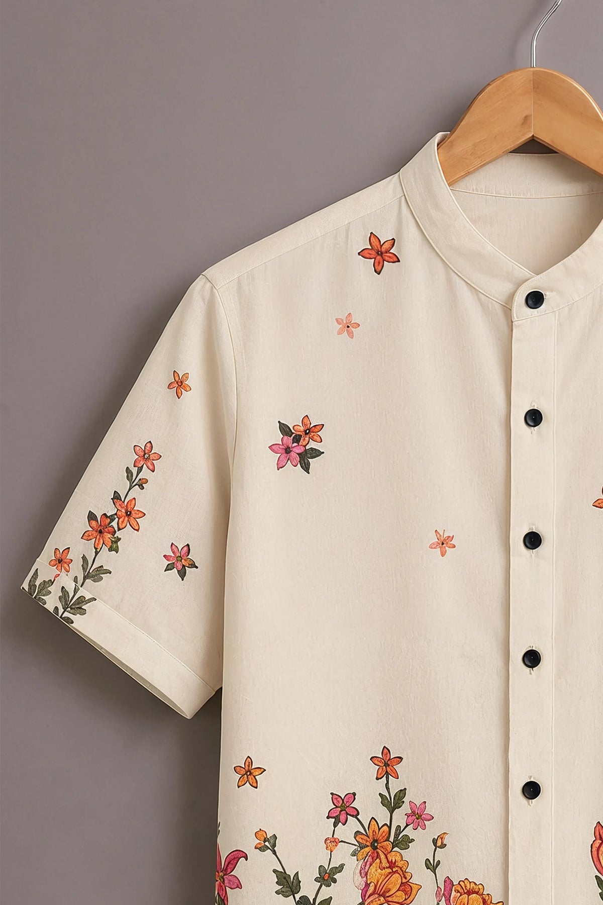 Men's Cream Wildflower Bloom Shirt